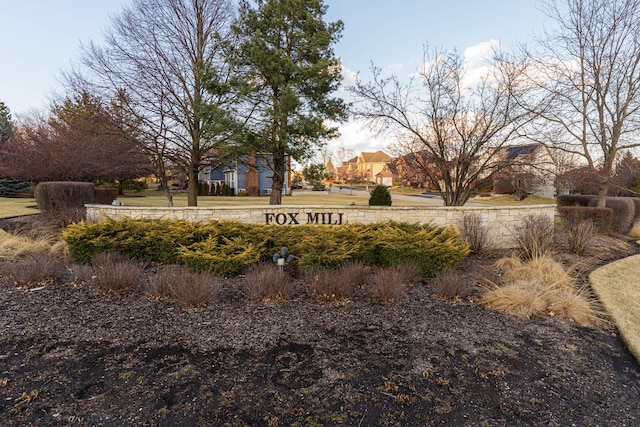 view of community sign