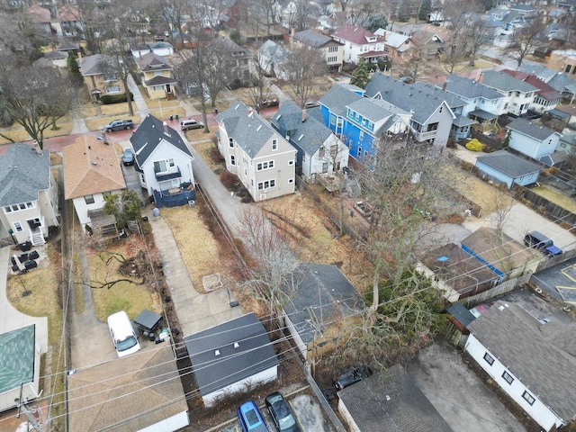 aerial view featuring a residential view