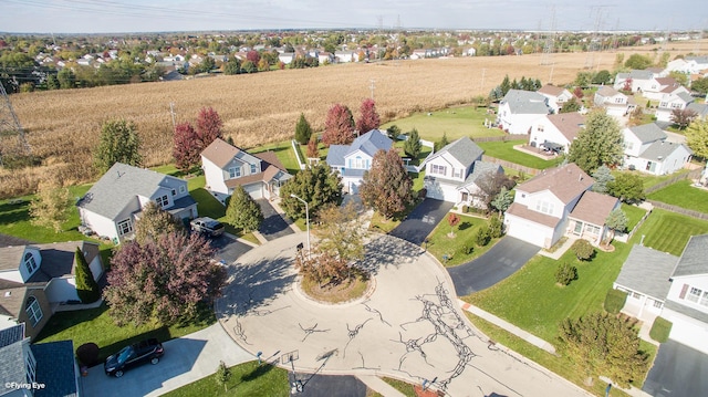 drone / aerial view with a residential view