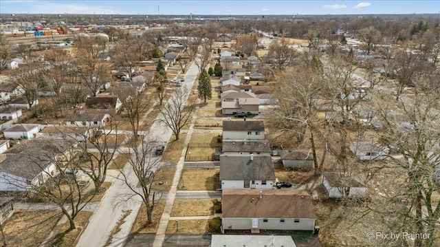 bird's eye view featuring a residential view