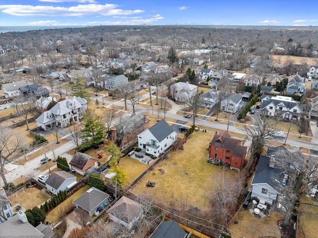 aerial view with a residential view