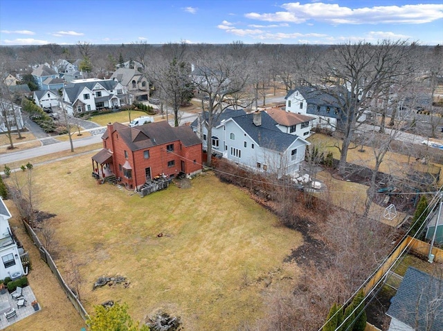 bird's eye view featuring a residential view