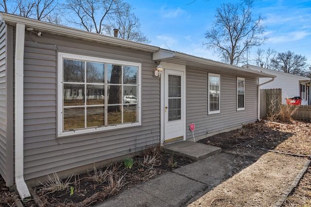 exterior space with fence