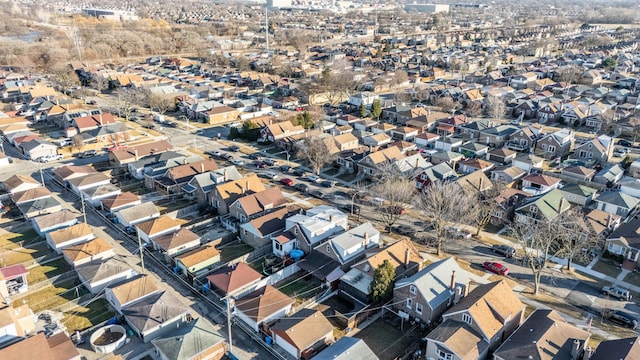 bird's eye view featuring a residential view