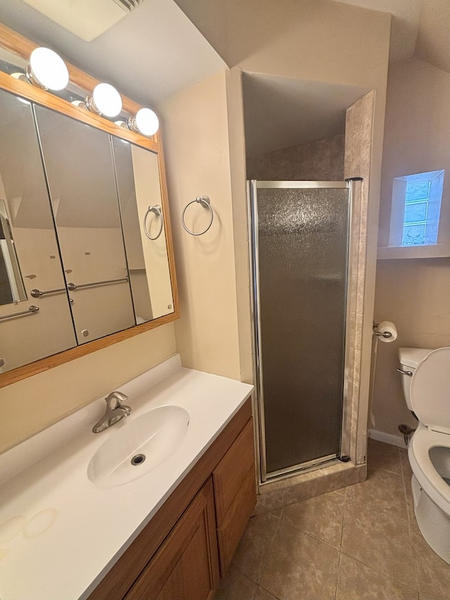 2820 W 84th St, Chicago, IL 60652 - full bath featuring vanity, tile patterned floors, and a stall shower