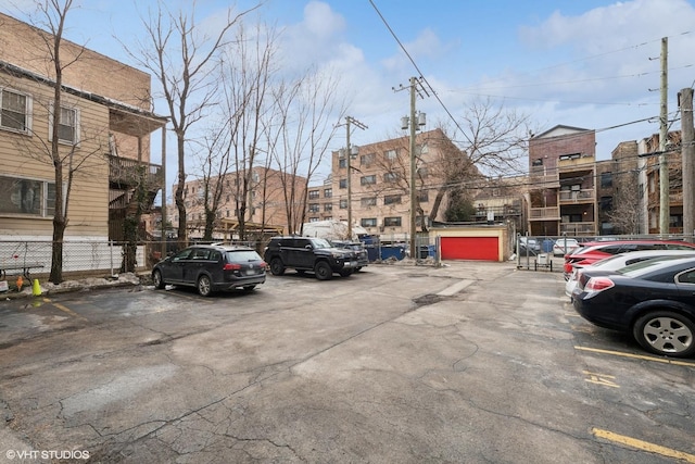 view of uncovered parking lot