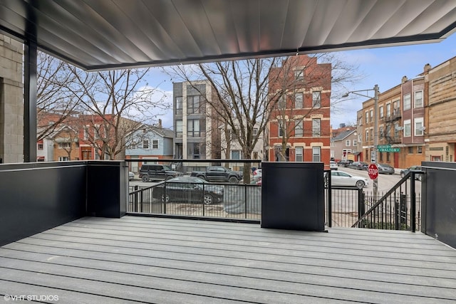 deck featuring a residential view