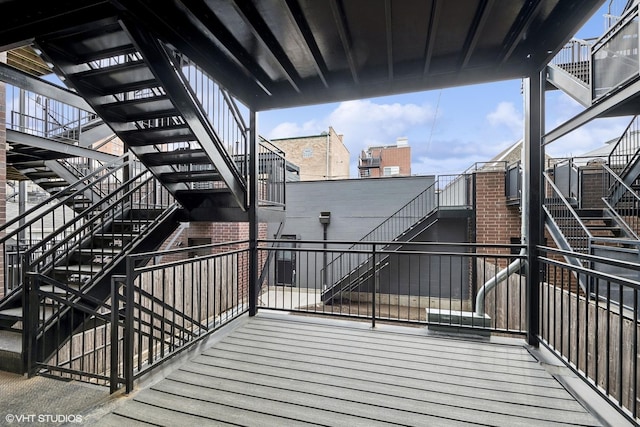 balcony with stairway