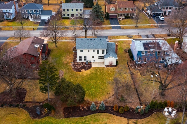 bird's eye view featuring a residential view