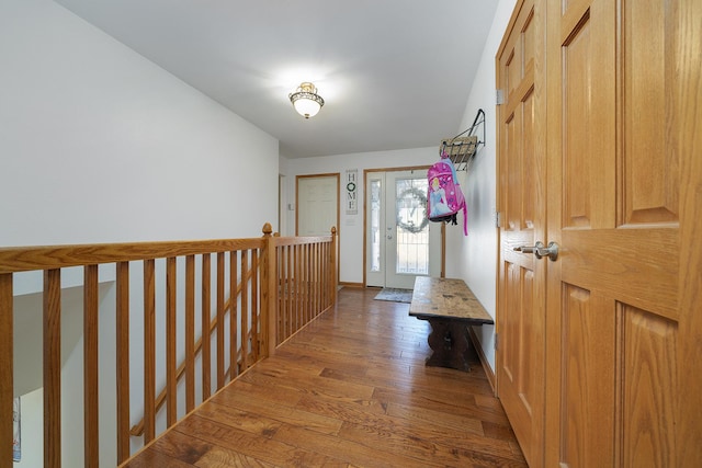 entrance foyer featuring wood finished floors