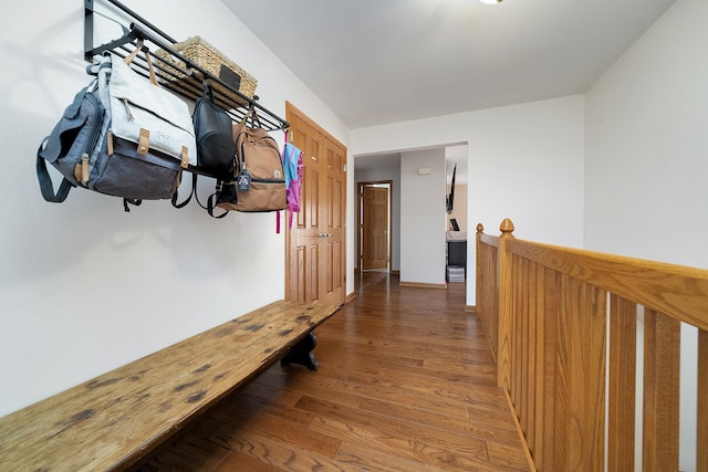 mudroom featuring wood finished floors