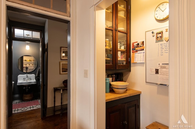 interior space with a sink