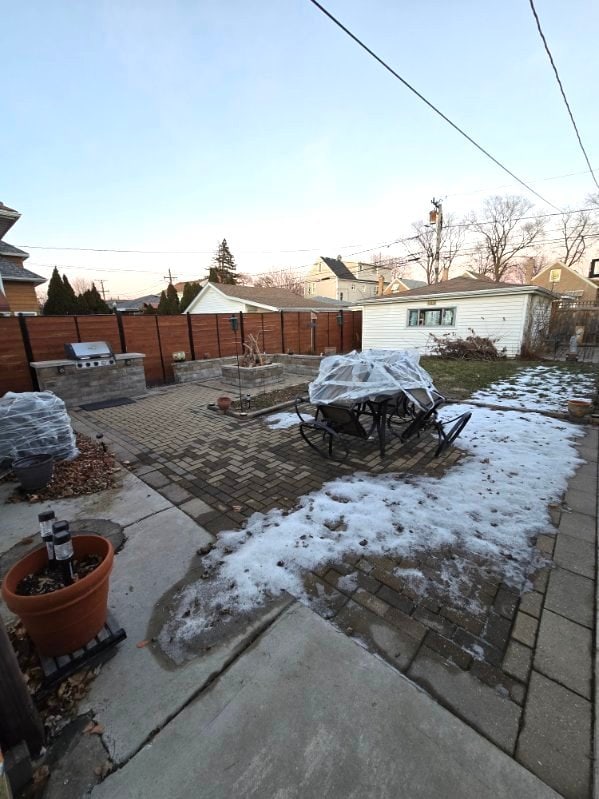 3645 S 53rd Ave, Cicero, IL 60804 - view of yard with a fenced backyard and a patio