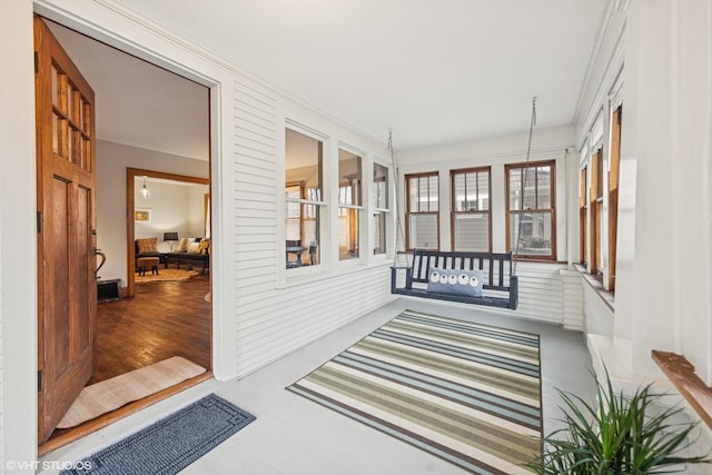 view of sunroom