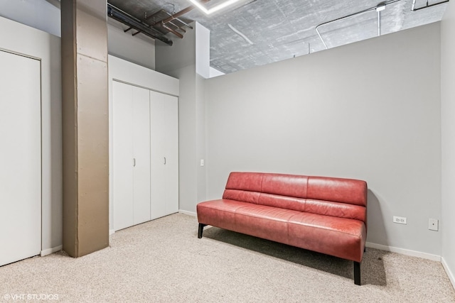 sitting room featuring baseboards