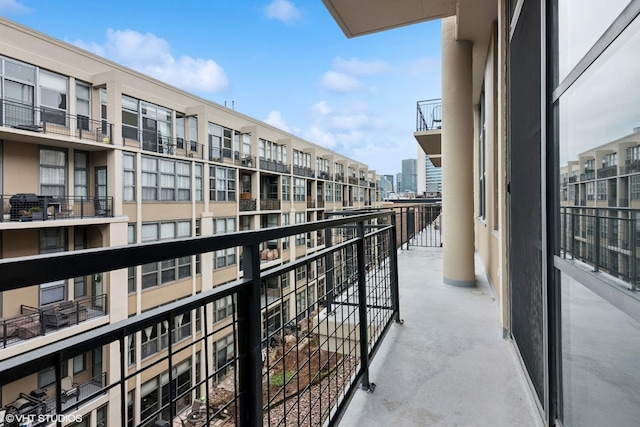 balcony featuring a view of city