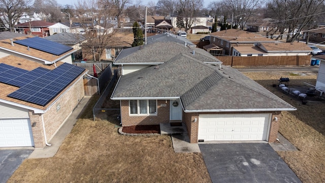 birds eye view of property featuring a residential view