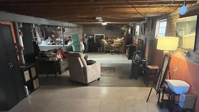 view of basement