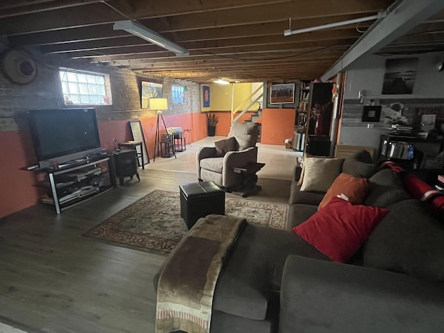 living room featuring wood finished floors