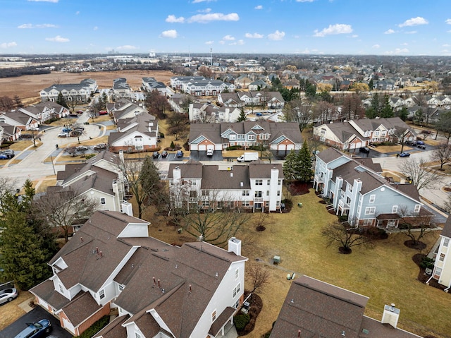 bird's eye view featuring a residential view