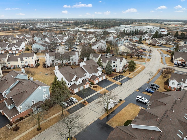 bird's eye view with a residential view