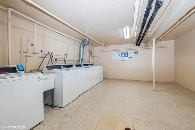 common laundry area featuring washer and dryer