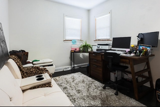 home office featuring baseboards