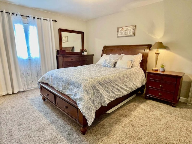 bedroom with carpet floors