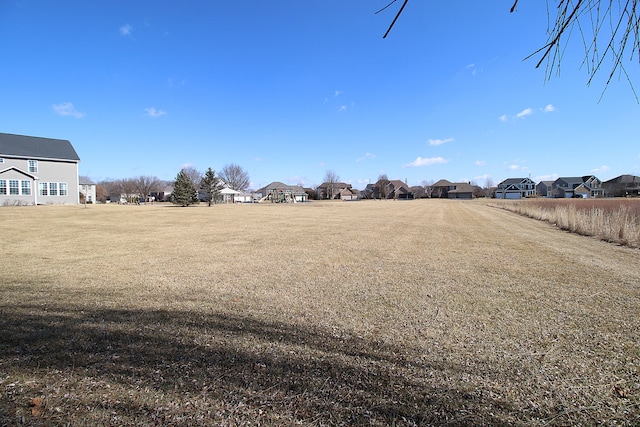 view of yard with a residential view