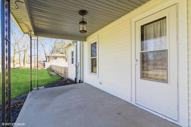 view of patio with fence