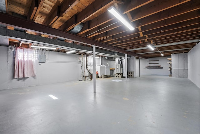 200 S Roselle Rd, Roselle, IL 60172 - below grade area featuring washer and dryer and electric panel