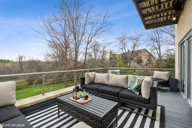 balcony featuring outdoor lounge area