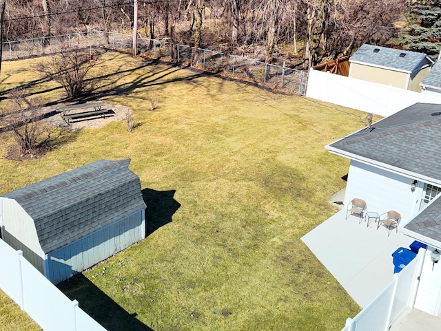 exterior space with a fenced backyard