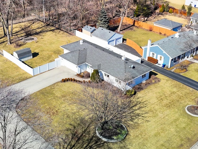 birds eye view of property