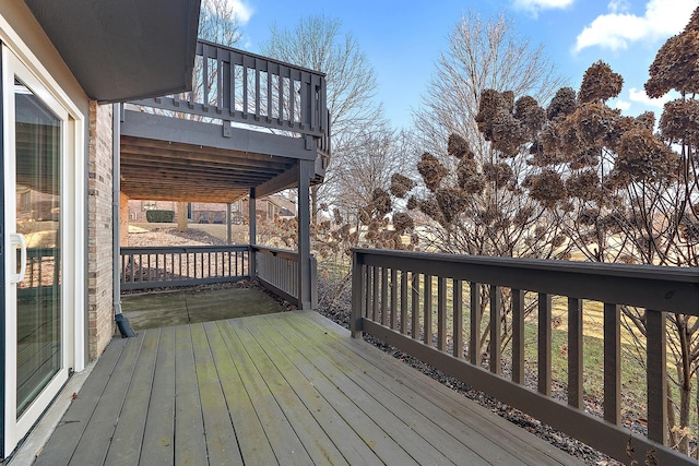 view of wooden deck