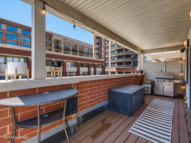 balcony featuring grilling area