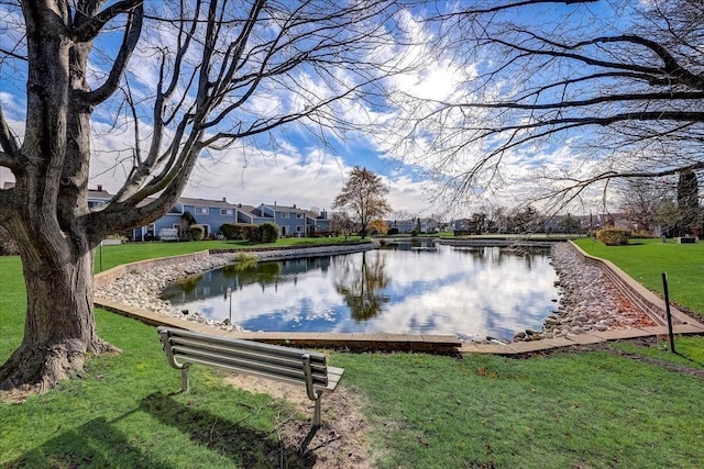 view of water feature featuring a residential view