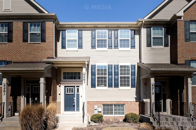 multi unit property with brick siding