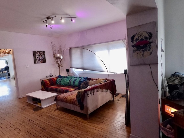 bedroom featuring hardwood / wood-style flooring