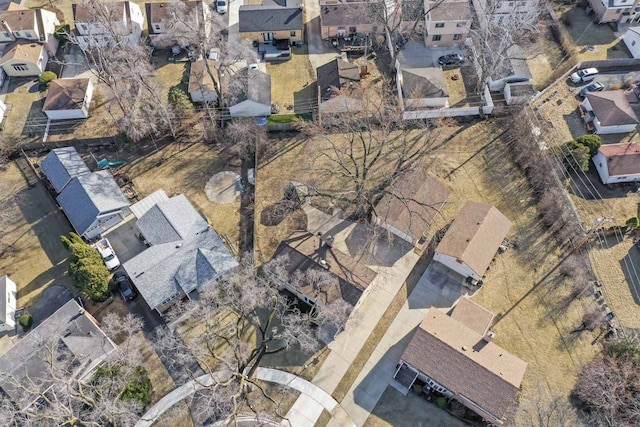 bird's eye view with a residential view