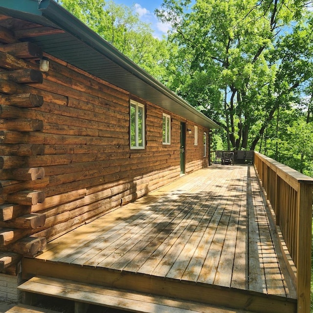 view of wooden deck