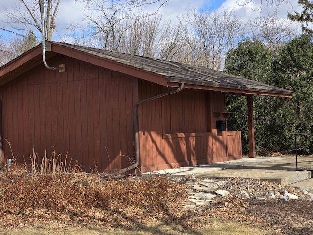 view of pole building