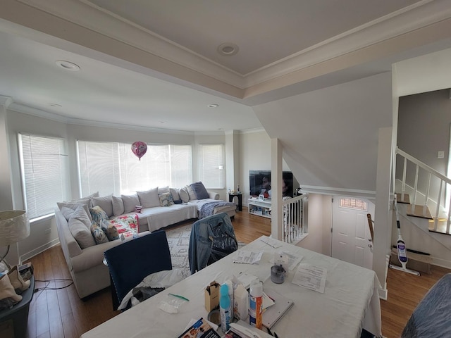 8240 S Wolcott Ave, Chicago, IL 60620 - living room with wood finished floors and ornamental molding