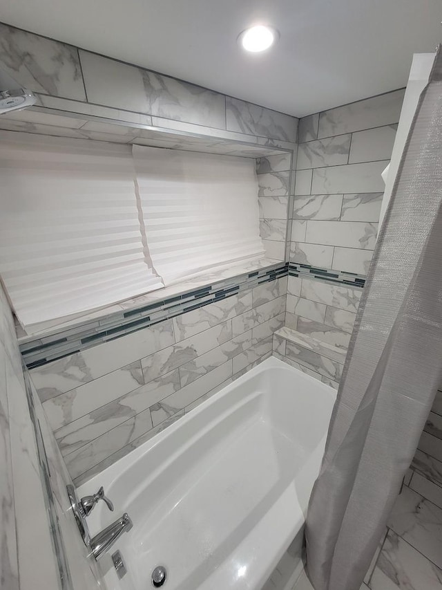 8240 S Wolcott Ave, Chicago, IL 60620 - bathroom with marble look tile flooring
