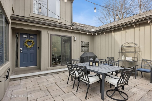 view of patio / terrace with outdoor dining area and area for grilling