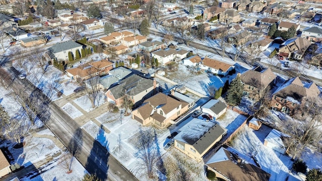 aerial view with a residential view