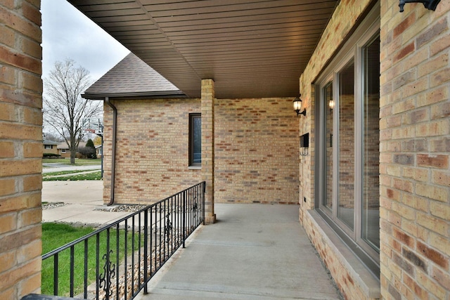 view of patio with a porch