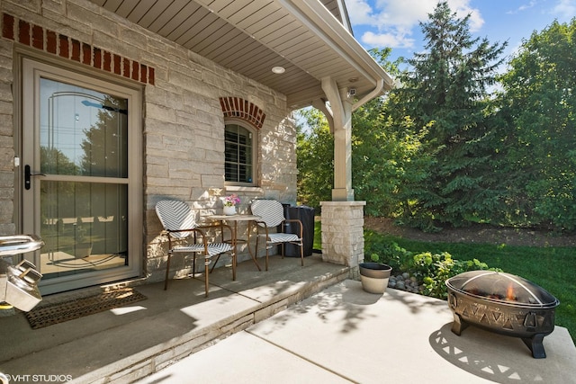 view of patio with a porch