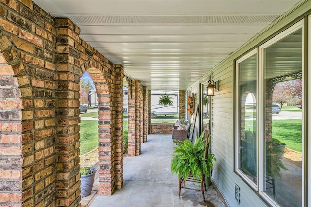 view of patio with covered porch