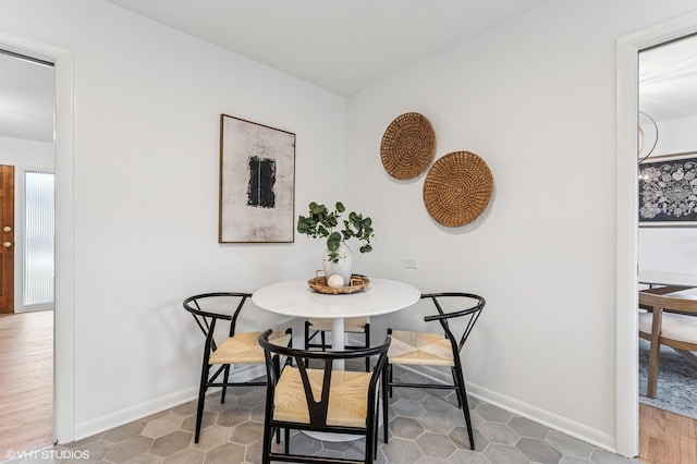 dining room featuring baseboards